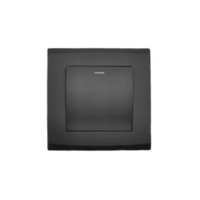 공장 뜨거운 판매 새로운 디자인 Uk 유형 스위치 소켓 블랙 컬러 PC 전원 홈 전기 벽 스위치 소켓 표시기