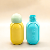 Bouteille en plastique PET avec bouchon à vis, capacité 60 ml/100 ml, impression sérigraphique couleur personnalisée OEM, modèle ZS13 pour les soins cosmétiques de la peau