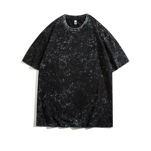 T-shirts surdimensionnés pour hommes en coton 100% lourd (230 g/m²) pour la vente en gros, personnalisables avec impression wax et effet délavé - Product Image 2