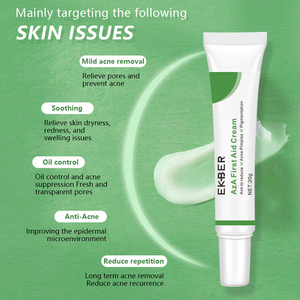 Crème de traitement de l'acné EKBER OEM BHA, élimine les points noirs, les comédons fermés, les éruptions cutanées rouges, contrôle le sébum, atténue les marques d'acné, crème pour le visage - Product Image 2