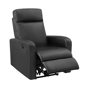 VASAGLE Adjustable Footrest Relaxing Modern PU <strong>Leather</strong> Electric <strong>Recliner</strong> Sofa Black 180 Degree Reclining <strong>Chair</strong> Power <strong>Recliner</strong> - Product Image 1