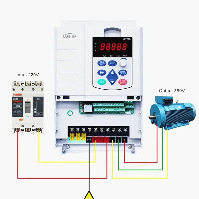 Inverter ac 5,5kw vfd 7,5kw, konverter frekuensi variabel vfd inverter vfd ac drive untuk motor