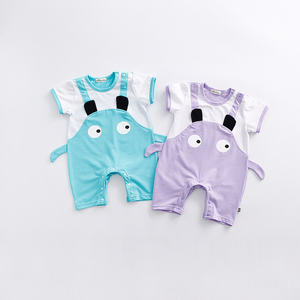 Vêtements pour bébés en coton biologique 100% en gros, combinaison à smocks - Product Image 2