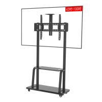 Support TV portable sur roulettes compatible LCD 42''-100'' VESA 900x600mm Capacité 100kg