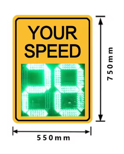 Panneau de signalisation routière LED solaire avec radar de limitation de vitesse, affichage LED, signalisation routière portable, signalisation de vitesse par radar - Product Image 1