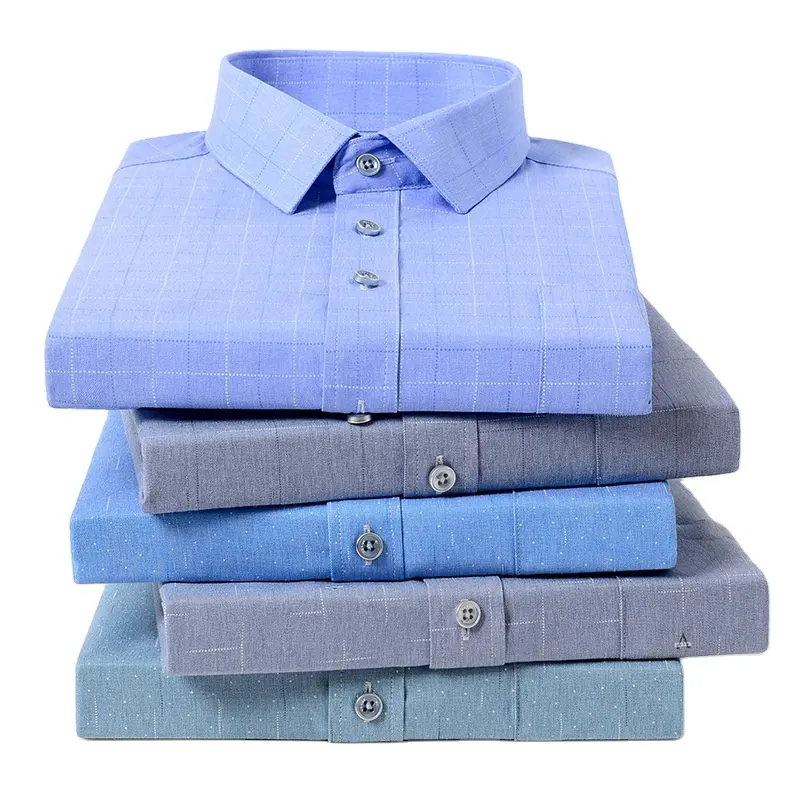 Custom High Quality Solid Color Professional Casual Long Sleeve Men's Clothing Dress Shirts pent shirt men's dress
