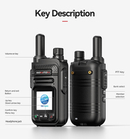 Radio HT 4G POC Dua Arah Kapasitas Tinggi Portabel Walkie Talkie Jangkauan Komunikasi Jarak Jauh Global Paket SIM Opsional