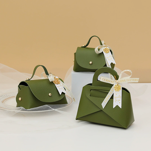 Hot-selling Ins-style New Wedding <b>Sweet</b> <b>Box</b> Empty <b>Box</b> with Creative European-style <b>Sweet</b> Bag Hand-held Leather Wedding Candy <b>Box</b> - Product Image 2