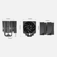 Para RZ620, Cubierta de Anodo para Radiador Refrigerado por Aire para CPU Blanca, Doble Torre, 6 Tubos de Calor, 3 Velocidades de Ventilador, Silencioso 28dBA, Ventilador de 120mm para Procesador