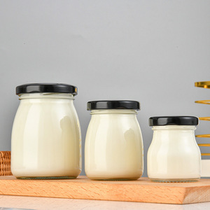 Nhà máy 50ml 100ml 150ml 200ml nhỏ mật ong Jar rỗng sữa Pudding Jar chai lọ thủy tinh với vít nắp - Product Image 3
