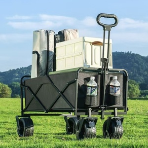 Kapazität 500 lbs, Hochbelastbarer Faltbarer Bollerwagen, Einkaufswagen, Strandwagen, Gartenwagen, Zusammenklappbarer Outdoor-Transportwagen - Product Image 4