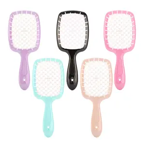 Tiktok Popular Candy Color Hairbrush RTS Pequeno MOQ Personalizado Logo Massagem Detangling Brush A Escova De Cabelo Flexy Original