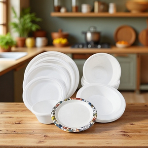 Dùng một lần 6/7/8/9/10 inch Vòng tấm phân hủy sinh học bã mía sinh nhật giấy tấm với logo có sẵn - Product Image 5