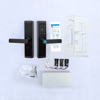 Cerradura Inteligente para Puerta de Madera con Huella Dactilar, Contraseña, Teclado Digital y Código NFC, Compatible con la Aplicación Tuya para el Hogar Inteligente