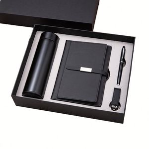 Carnet avec stylo A5 en cuir PU, clé USB 16 Go, organiseur de bureau, coffret cadeau d'affaires, logo personnalisé, cadeaux d'entreprise - Product Image 1