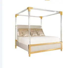 Acrylic bedroom furniture luxury acrylic bed queen size bed