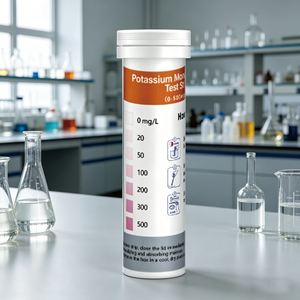 Bandelettes de test d'oxygène <span class=keywords><strong>actif</strong></span> haute précision 0-500 mg/L pour la surveillance de la concentration de KMPS dans les piscines, 50 bandelettes/flacon - Product Image 3