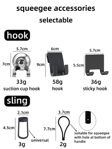 Tergivetro in Silicone Multimisura con Gancio per Pulizia Finestre, Specchi e Vetri del Bagno, Tergivetro di Lusso per <span class=keywords><strong>Doccia</strong></span> - Product Image 5