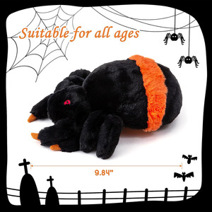 8704 Marioneta de Mano de Araña Negra de Peluche, Personalizada, Realista, Súper Suave, para Juegos de Rol, Regalos de Halloween para Niños - Product Image 4