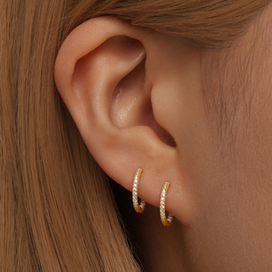 CANNER Delicate C Shaped Zircon 925 <b>Sterling</b> <b>Silver</b> <b>Stud</b> <b>Earring</b> for Women - Product Image 5