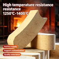 Briques réfractaires en argile d'alumine haute température, briques réfractaires courbées, briques réfractaires en forme d'arc pour four