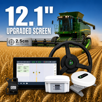Sistem Navigasi GPS Traktor dengan Akurasi RTK 2,5cm, Kit Kemudi Otomatis, Layar 12,1 inci, Piloto Otomatis untuk Traktor