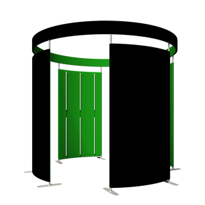 Custom tessuto di tensione in alluminio portatile sfondo fiera fiera 360 cabina fotografica involucro - Product Image 5