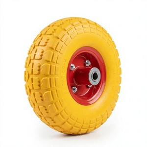 Rueda de Espuma de PU de <span class=keywords><strong>10</strong></span> <span class=keywords><strong>Pulgadas</strong></span> 4.<span class=keywords><strong>10</strong></span>/3.50-4 con Rodamiento de Bolas, Nueva, para Carretilla, Precio Económico - Product Image 1