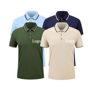 Logotipo bordado personalizado liso para hombres camiseta en blanco Camiseta polo logotipo bordado personalizado camiseta en blanco - Product Image 1