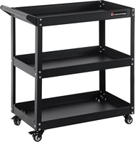 Chariot de rangement multifonctionnel pour tatouage à 3 étagères en métal, chariot roulant de qualité industrielle, organisateur d'outils pour salon de tatouage