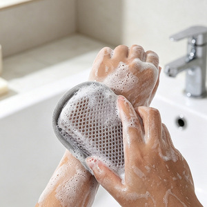Mesh Foaming Net For <b>Bath</b> Balls Facial Cleanser Shower Gel Soap Storage Cleaning Rectangle Polyester Cotton Blend - Product Image 2