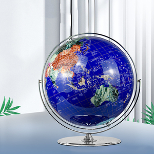 Globe en Cristal Rotatif <span class=keywords><strong>Hd</strong></span> Base Métallique avec Lampe Géographie Enseignement Carte du <span class=keywords><strong>Monde</strong></span> Diamètre Globe Globe Modèle 42cm - Product Image 3