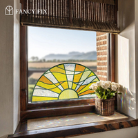 Película Decorativa para Ventanas con Patrón Geométrico, Vinilo Estático de PVC para Ventanas de Cocina, Adhesivo para Vidrio, Decoración para Sala de Estar y Hogar