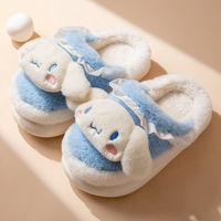 2022 en Stock enfants pantoufles en peluche Kuromi mélodie cannelle Pom Pom Purin mignon Kawaii enfants pantoufles en peluche