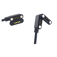 Câble Pogo Pin 4P personnalisé, fabrication d'usine, connecteur de charge magnétique USB pour montres intelligentes, mâle vers femelle, matériau de contact en cuivre