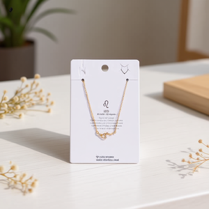 Collana con Ciondolo Zodiacale Leone in Acciaio Inossidabile, Gioiello di Moda - Product Image 2