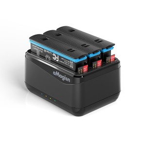 แท่นชาร์จแบตเตอรี่ aMagisn สำหรับกล้อง Insta360 X4 กำลังไฟ 10W ช่องเสียบ USB 100-240V แรงดันขาออก 5V/2A วัสดุ ABS - Product Image 2