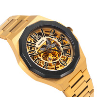 Montre-bracelet étanche en acier inoxydable, pour hommes, fait-main, mouvement automatique, mécanique