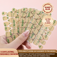 Offre Spéciale : Colle en poudre pour ongles, adhésif transparent double face, pour faux ongles à presser