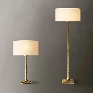 Designer <strong>Light</strong> Luxury Living Room Side <strong>Table</strong> Brass Fabric Showroom Floor Lamp North American Bedroom Bedside Lamp - Product Image 3
