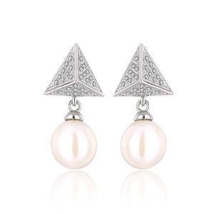 KAMMY Boucles d'oreilles clous en argent sterling 925 plaqué or de haute qualité, triangle de 7,5 à 8 mm, unisexe, à porter tous les jours pour un anniversaire - Product Image 2