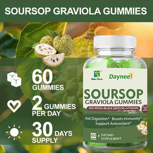 Winstown Soursop Graviola Gummies For Immune Mood Cell Regeneration Support Digestion Antioxidant Vegan Dietary Supplement Gummy - Product Image 3