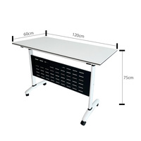 Bureau à domicile, école de réunion, table pliante moderne, table de formation pliante en métal, bureau exécutif, table de conférence pliable
