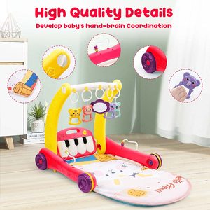Tapis de piano à pédales multifonctionnel pour bébé 2 en 1, trotteur pour bébé, support de piano, tapis de jeu pour bébé, jouet de <span class=keywords><strong>poussette</strong></span>, jouet de trotteur - Product Image 4