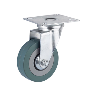 Roulette en caoutchouc gris industriel léger économique prix d'usine 2/2.5 /3/4/5 pouces plaque supérieure intérieure roue pivotante roue non marquante - Product Image 1