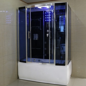 Aluminum frame tempered glass shower room With Sliding Door hydro Massage Shower Cabin
