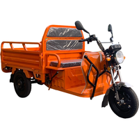 Tricycle électrique certifié CEE COC 1200W, benne ouverte, pour transport de marchandises, adapté aux adultes, pour usage agricole/pastoral/vinicole