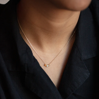 Personnalisé Jade opale Jaune Quartz véritable 925 Sterling argent Plaqué Or Joy Acrostic Collier pour femmes bijoux