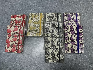 Pour LABON Mini A6 couverture rigide Journal 160gsm feuille d'or cuir PU gros couture reliure cahier de poche avec bande élastique - Product Image 5