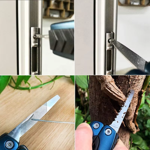 Alicates Multiherramienta Plegables 14 en 1 de Acero Inoxidable con Mango de Aluminio y Mordaza Dentada, OEM, Métricos, para Bricolaje, Camping, Portátiles, de Bolsillo, para Uso en Exteriores - Product Image 5